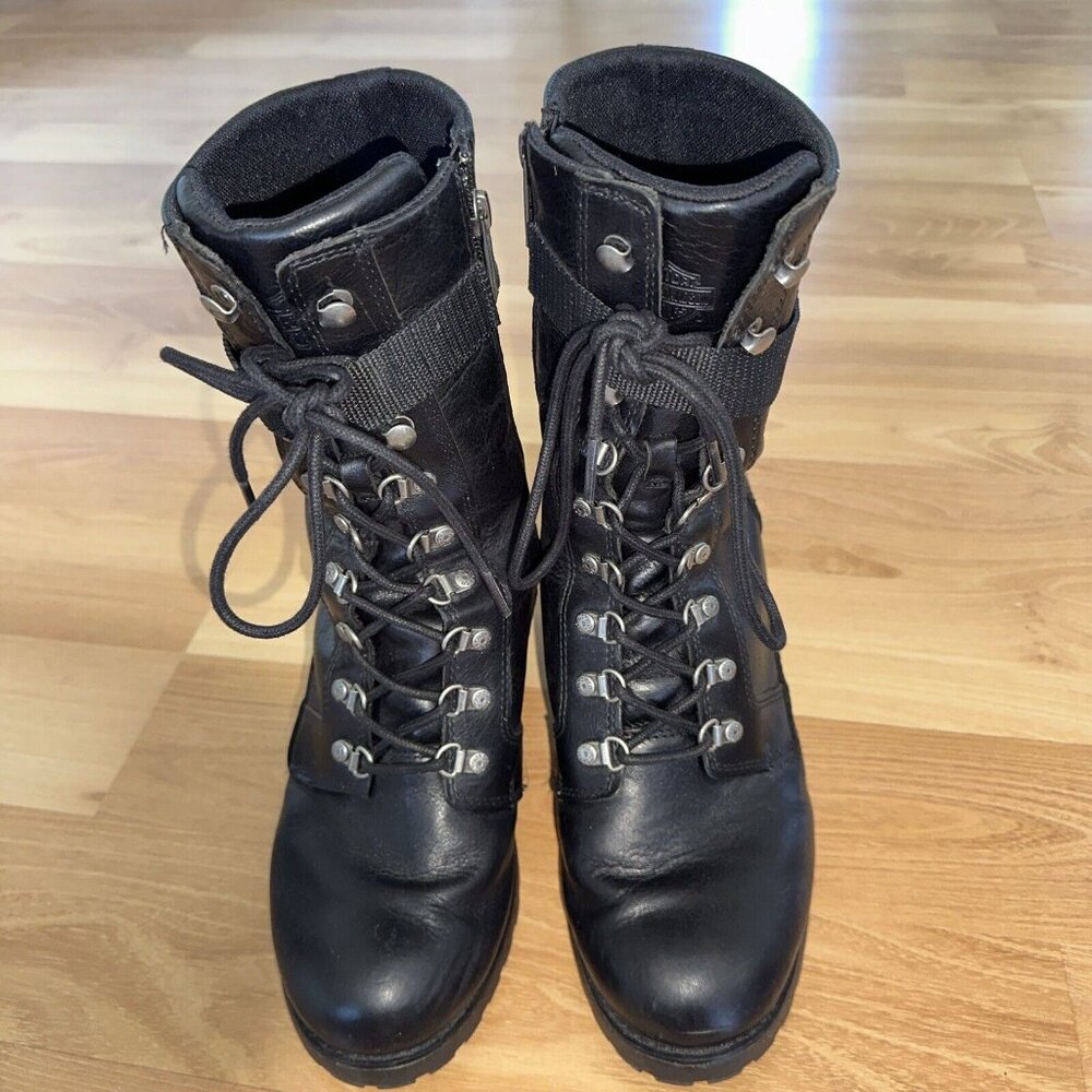 Harley-Davidson Miranda D84762 Womens Black Leather Motorcycle Boots 9 1/2M